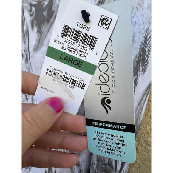 Ideology Women Large Marble Swirl Tank Top RapiDry - Picture 6 of 9